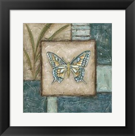 Framed Large Butterfly Montage I Print