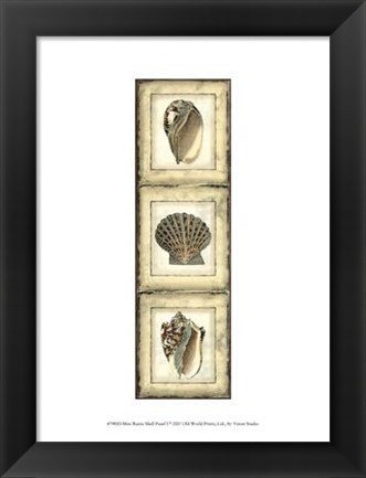 Framed Mini Rustic Shell Panel I Print