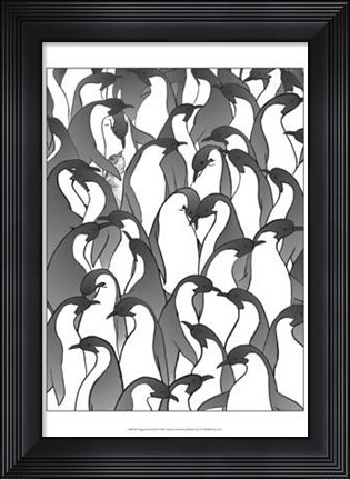 Framed Penguin Family II Print