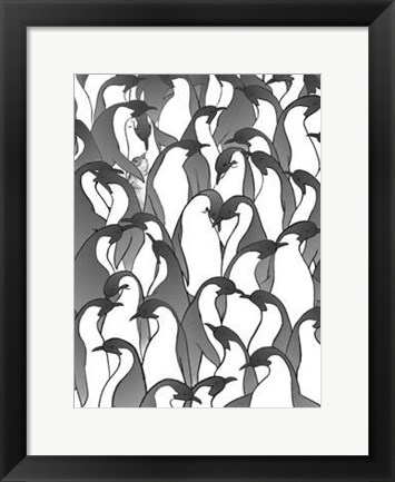 Framed Penguin Family II Print