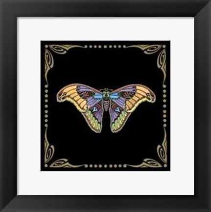 Framed Cloisonne Butterfly Print