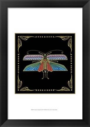 Framed Cloisonne Dragonfly Print