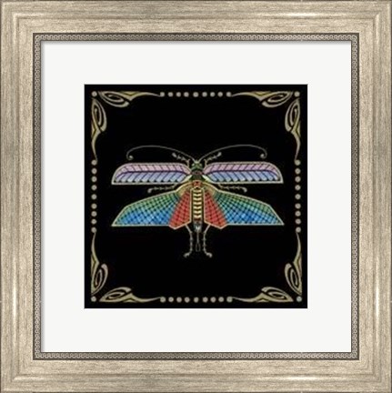 Framed Cloisonne Dragonfly Print
