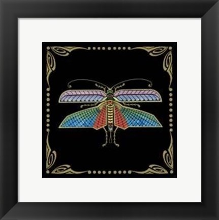 Framed Cloisonne Dragonfly Print