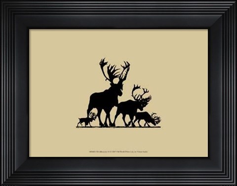 Framed Elk Silhouette III Print