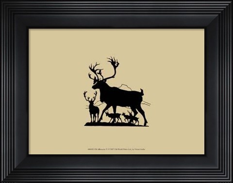 Framed Elk Silhouette IV Print