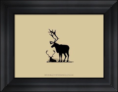 Framed Elk Silhouette VI Print