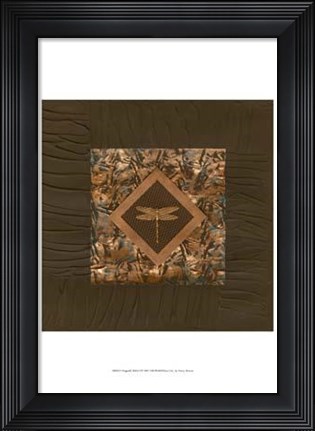 Framed Dragonfly Relief I Print