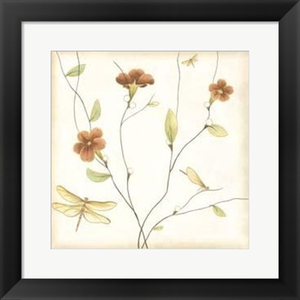 Framed Dragonfly Branch Print