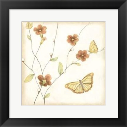 Framed Butterfly Branch Print