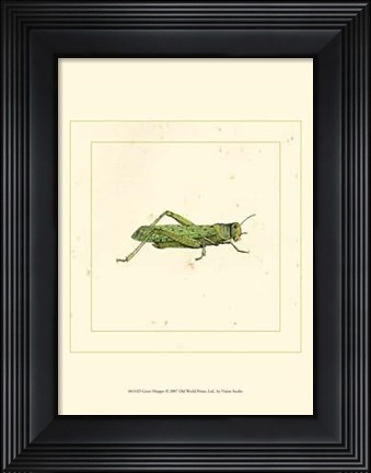 Framed Green Hopper Print