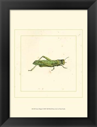 Framed Green Hopper Print
