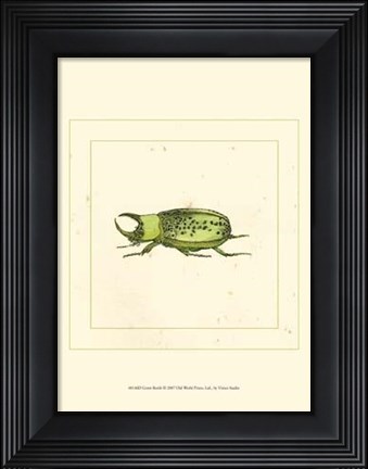 Framed Green Beetle Print