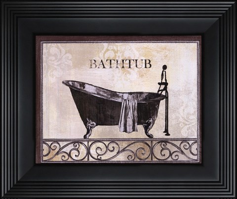 Framed Bath Silhouette II Print