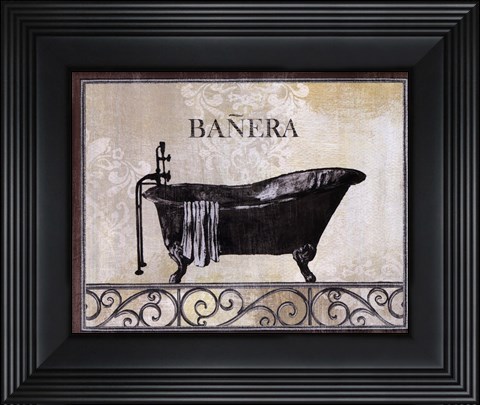 Framed Bath Silhouette III Print