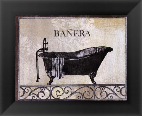 Framed Bath Silhouette III Print