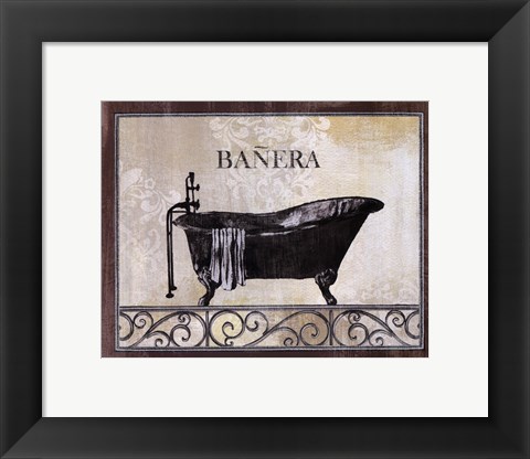 Framed Bath Silhouette III Print