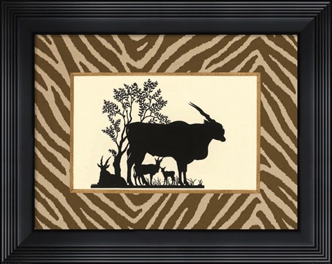 Framed Serengeti Silhouette I Print