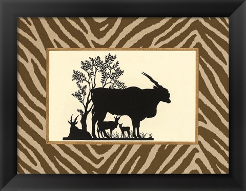 Framed Serengeti Silhouette I Print