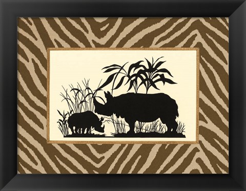 Framed Serengeti Silhouette II Print