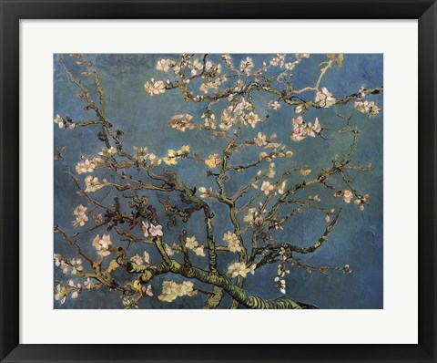 Framed Blossoming Almond Tree, Saint-Remy, c.1890 Print