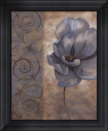 Framed Fleur Bleue I Print