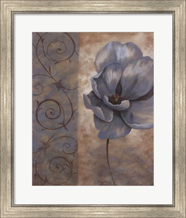 Framed Fleur Bleue I Print