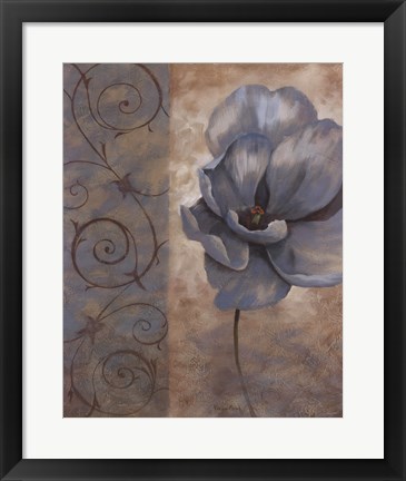 Framed Fleur Bleue I Print