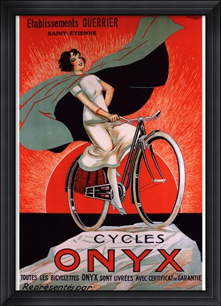 Framed Cycles Onyx Print