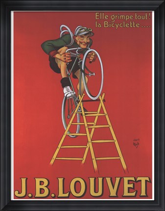 Framed Cycles Louvet Print