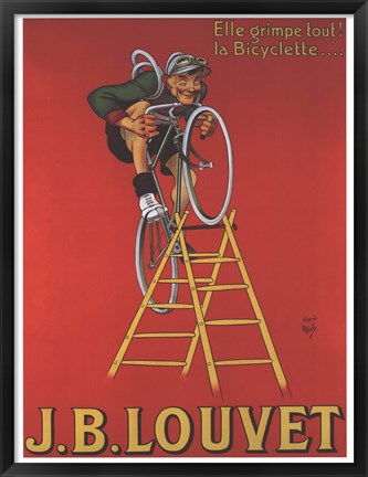 Framed Cycles Louvet Print