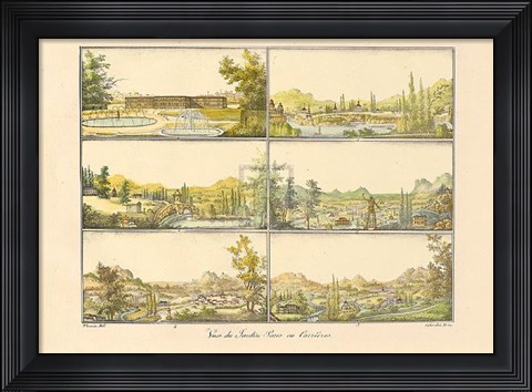 Framed Garden Design V Print