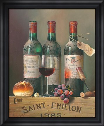 Framed Saint Emillion 1985 Print