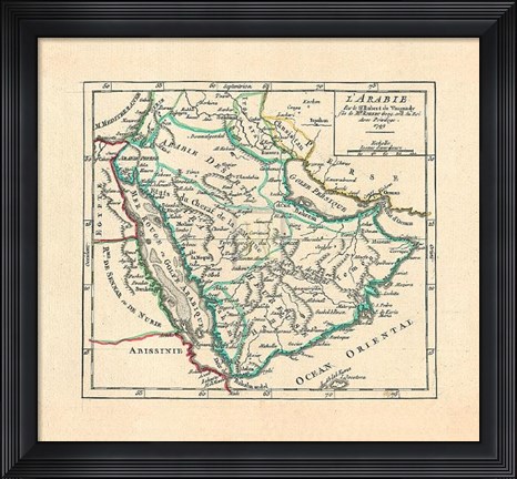 Framed L&#39;arabie, 1749 Print