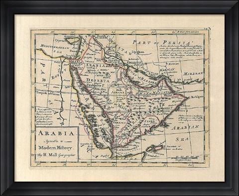 Framed Arabia, Agreeable To Modern History Print