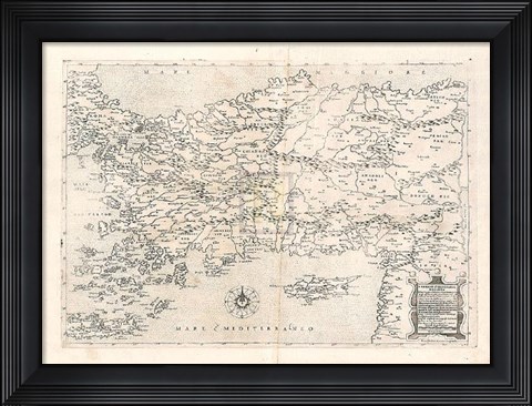 Framed Il Disegno D'geografia Moderna Della Pro Print