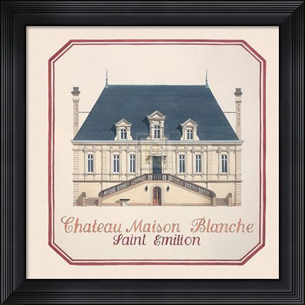 Framed Chateau Maison Blanche Print