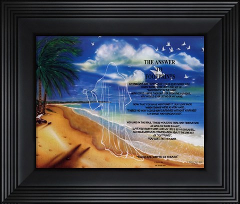 Framed Answer To Footprints (Shadow) (Mini) Print