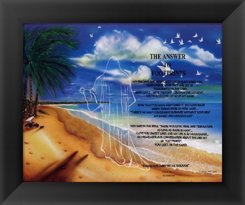 Framed Answer To Footprints (Shadow) (Mini) Print