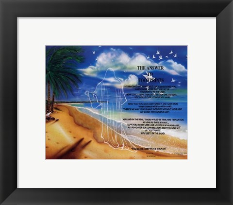 Framed Answer To Footprints (Shadow) (Mini) Print