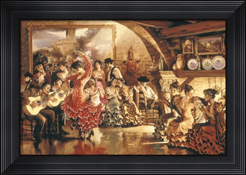 Framed Night In Seville Print