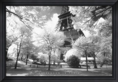 Framed Afternoon In Paris, Parc Du Champ De Mar Print