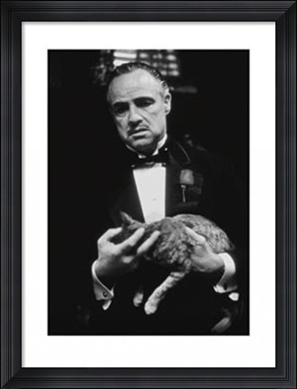 Framed Godfather (Brando and Cat) Print