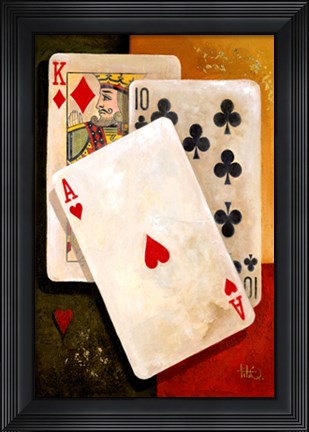Framed Poker King Print