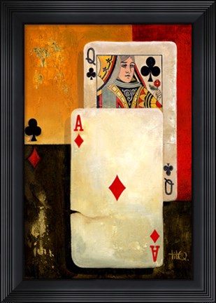 Framed Poker Queen Print