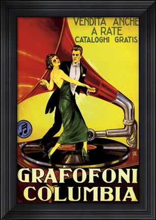 Framed Grafofoni Columbia Print