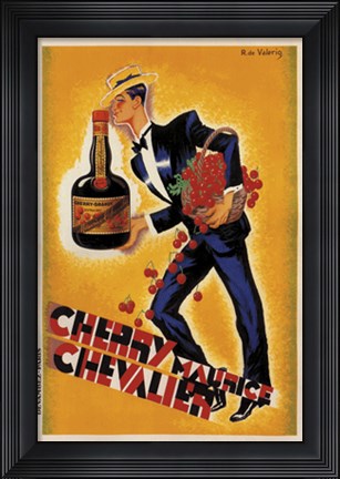 Framed Cherry Maurice Chevalier Print