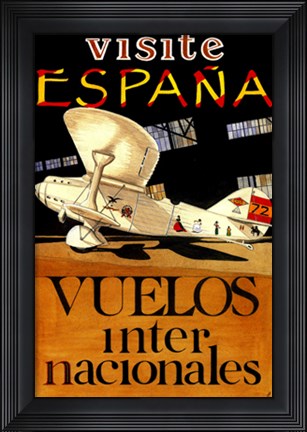 Framed Visite Espana Print