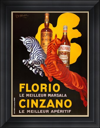 Framed Florio Cinzano Print