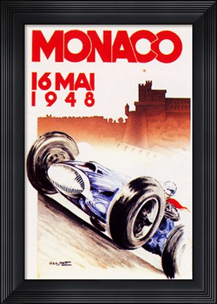 Framed Monaco, 1948 Print